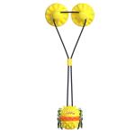 A Style Reinforced Sucker Rope Ball Dog Toy Bright Yellow Lake Blue