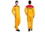 Orange Automotive Industrial Work Uniforms With Velcro Removable Wristband
