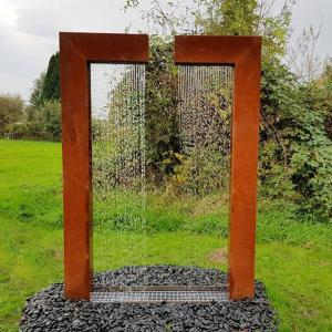 China Outdoor Metal Garden Ornaments Corten Steel Water Feature factory