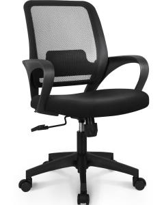 China Foam Seat Mesh Computer Chair with Lumbar Support Adjustable Ergonomic Desk Chair factory