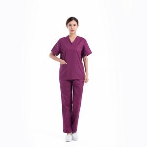 China Anti-wrinkle Breathable Scrubs Uniforms Nurses Scrub Suits Nurses Uniform Stretching Scrubs Sets factory