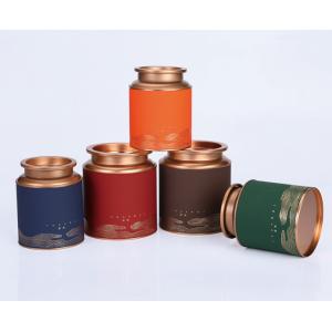 700ml Vintage Tin Tea Boxes 4 Color Round Tin Containers