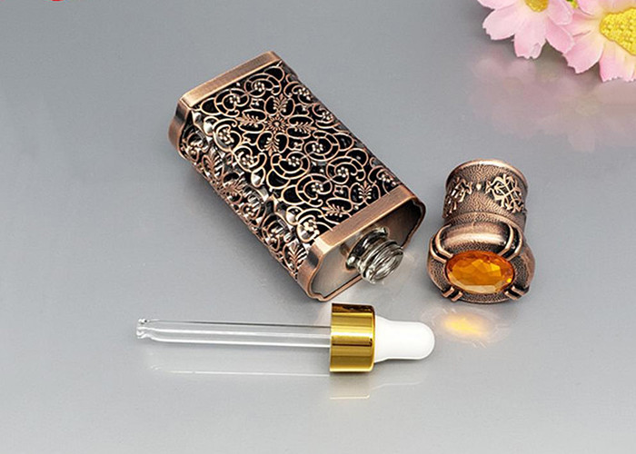 10ml Capacity Fancy Empty Cosmetic Glass Bottles With Dropper Cap For Essential Oil
