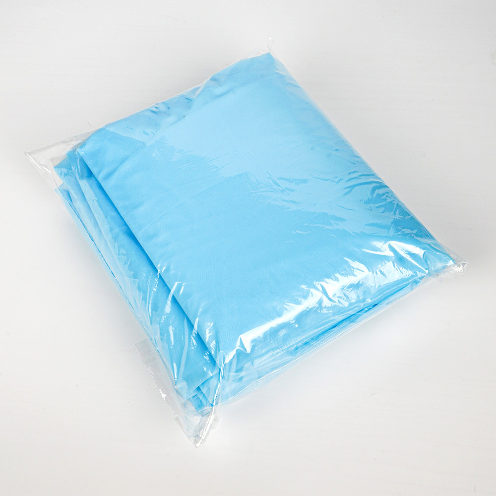 Soft CPE Disposable Apron , Blue CPE Isolation Gown With Long Sleeves