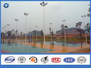 China 12 Sides Hot Rolled Galvanized High Mast Light Pole 25m floodlight mast factory