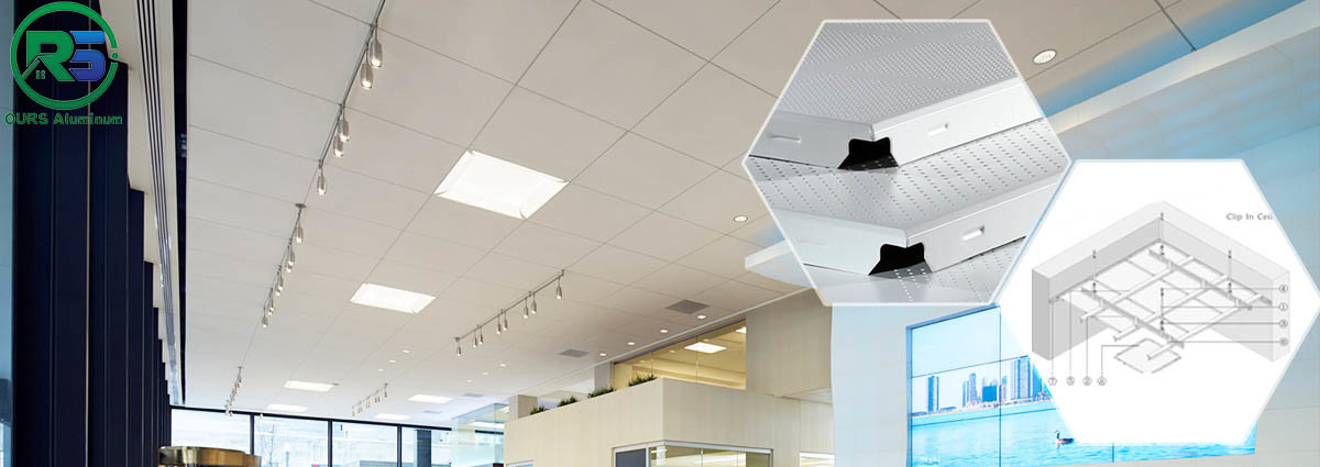 Perforated Electro Cladding Clip In Metal Ceiling Panel 600mm X 600mm