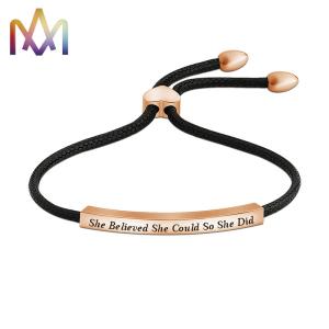 China Rust Resistant Adjustable SS Nameplate Bracelet 45MM factory