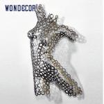 Circular Splicing Female Torso Stainless Steel Abstract Sculpture Wall