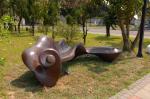 Decorative Garden Casting Copper Sculpture Color Painted 3.5 Meter Length
