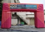 Customized Pink Square Inflatable Door Archway Make 0.6mm PVC Tarpaulin Airtight