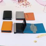OEM/ODM Custom Logo Business Credit Card Holder with RFID Blocking and Pop Up