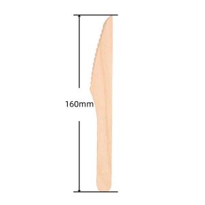 China Custom Logo Wooden Cutlery For Picnic Party Or Restaurant Take-Away Disposable Wood Knife factory