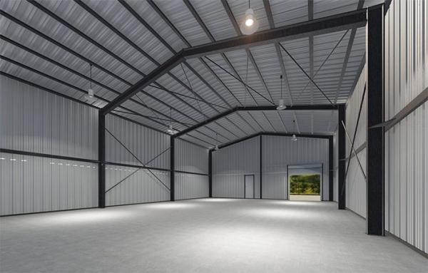 Prefabricated Steel Frame Warehouse Construction Large Metal Sheds Workshops