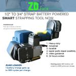 Electric Strapping Machine with 27000mah Battery Powered Portable Strap Machine