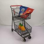 CE Customizable Gray Shopping Basket Trolley Chain Supermarket Grocery Cart With