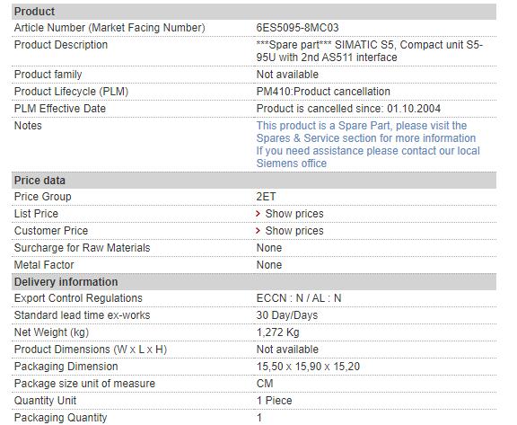 6ES5095-8MC03 6ES5 095-8MC03 Siemens Central Base Unit
