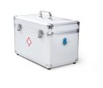 Large space with lock Aluminum medicine case first aid metal drug container