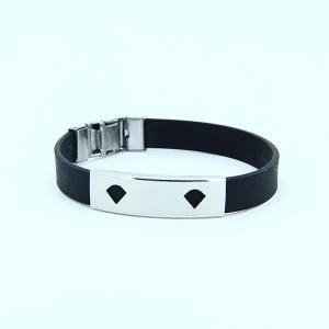China Factory Direct Stainless Steel High Quality Silicone Bracelet Bangle LBI74 factory