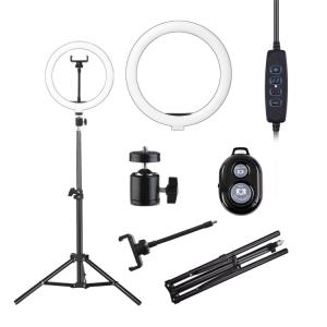 China 10 Inch 5800K Ring Supplementary Lamp Dimmable Portable , Tripod Stand For Youtube Videos factory
