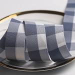 Black And White Checkered Wired Ribbon 7mm-40mm Polyester Ribbon Roll