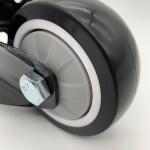 Heavy Duty PU Caster Wheel with Non-Swivel Top Plate 6 Inch