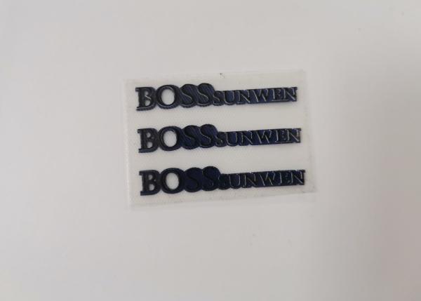Clothing 3D Printing Labels Silicone , Heat Transfer Labels With Embossing