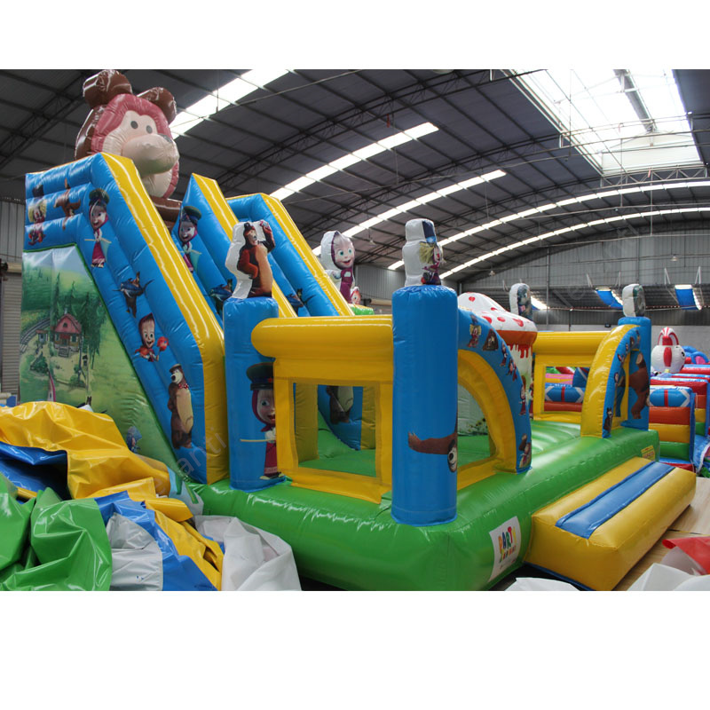 Outdoor Fun Unisex Commercial Pvc Inflatable Bounce House Jumper with Slide Combo