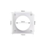 Black / White Square Flange Replacement For Fume Extractor CE Certification