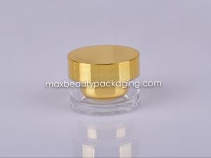 China top quality acrylic PMMA cream jar 15g plastic cream jar UV coating straight shape cosmetic packaging classic cream jar factory