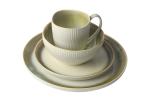 Shine Glaze Stoneware Dinnerware Sets With Irregular Shaped Embossed