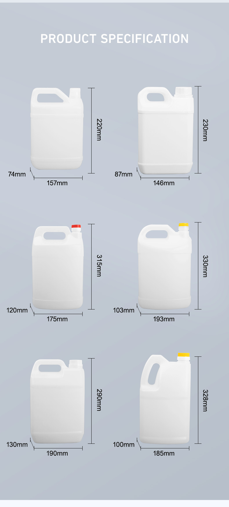 Custom Plastic Cooking Oil Bottle With Handle 1600ml 2000ml 4300ml 5000ml 6000ml