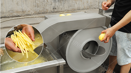 Machinery Function 5500 KG Semi-automatic French Fries Production Line for Potato Chips