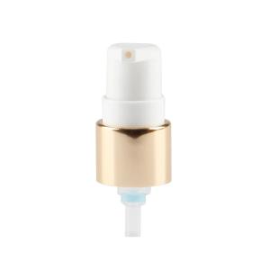 China 18/410 Gold Aluminum Collar 20/410 Child-Proof Cream Dispenser Pump for Bottles factory