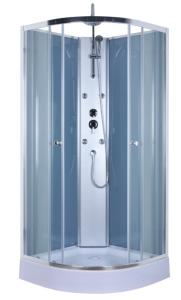 China Free Standing Quadrant Shower Cubicles With Transparent Tempered Glass Fixed Panel factory