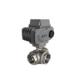 Clamp Connection 3 Way Stainless Steel Ball Valve Electric On Off Ball Valve