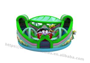China Green Custom Inflatable Play Park / Bounce House Amusement Park factory