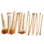 Jessup Bamboo Makeup Brushes Set 15pcs Vegan Soft Eco Friendly Makeup Accessorie