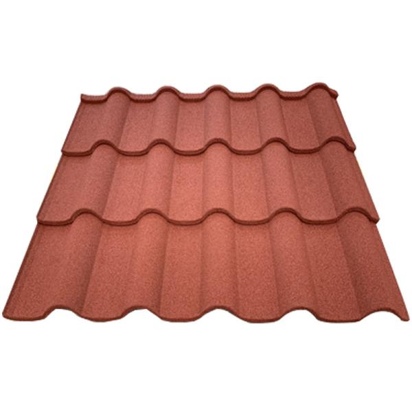 Red Vibrant Color Spectrum Stone-Coated Roof Tiles Durable and Aesthetically