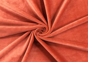 China 205GSM Soft Plush Toy Fabric Brick Red 100 Percent Polyester Material factory