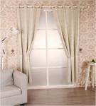 Heavy Thick Window Curtain With Embossed Flowers