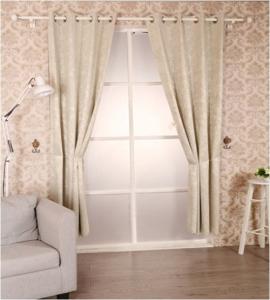 China Heavy Thick Window Curtain With Embossed Flowers factory