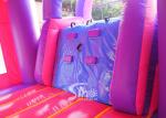 4in1 pink kids party inflatable princess bounce house with slide from Guangzhou