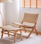 Natural Wood Woven Cord Living Room Chair The Perfect Combination of Style and
