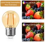 G45 amber led filament bulb 220-240V E27 2W filament led light bulbs