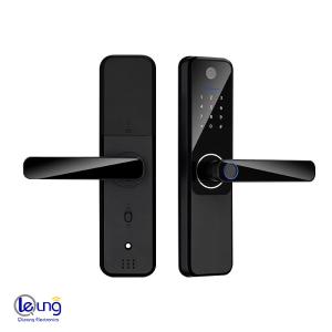 China Peephole Camera Digital Door Lock Fingerprint Card Smartlock Tuya factory