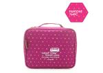 Fashion Custom Square Makeup Toiletry Bags With Large Storage Mesh Pockets