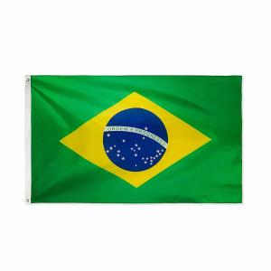 China 3X5ft Brazil Country Flag 100% Polyester Custom Countries Flags factory