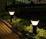 Whole Night 9 Watt Solar Powered LED Lights For Driveway Pillars