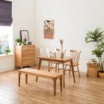 Dining Table Set Designs Solid Oak Wood Italy Modern Furniture