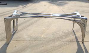 China Outdoor Stainless Steel Garden Statues Polished Surface Abstract Metal Art factory